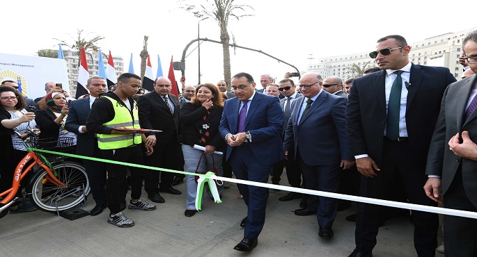 بالصور ..رئيس الوزراء يشهد افتتاح المرحلة الأولى من مشروع (كايروبايك) بمحافظة القاهرة