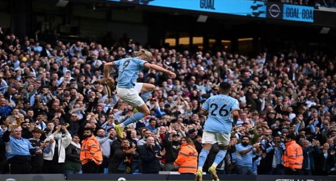 مانشستر سيتي يفوز على برايتون 3ـ1 في الدوري الإنجليزي