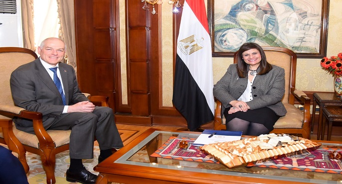وزيرة الهجرة تستقبل السفير الأسترالي لدى مصر لبحث سبل تعزيز التعاون في الملفات المشتركة