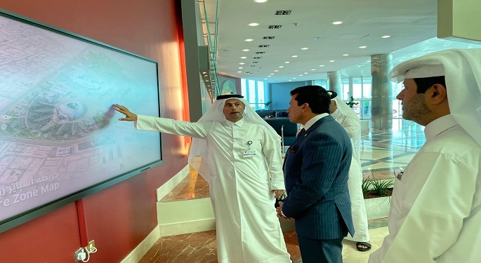 بالصور.. وزير الرياضة يزور أكاديمية أسباير ومستشفى الطب الرياضي بالدوحة