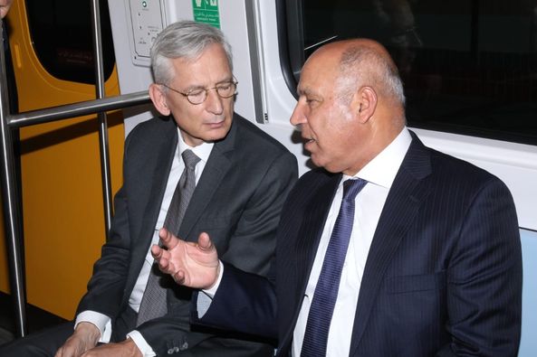 بالصور.. وزير النقل يشهد بدء التشغيل التجريبي للجزء الأول من المرحلة الثالثة للخط الثالث للمترو  للركاب بمناسبة 6 أكتوبر