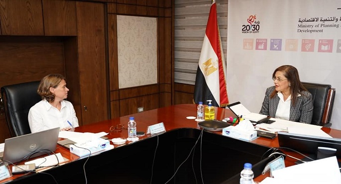 بالصور.. وزيرة التخطيط تبحث مع صندوق الأمم المتحدة لتنمية رأس المال سبل التعاون المشترك