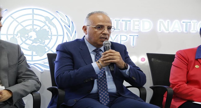 بالصور ..ضمن فعاليات مؤتمر المناخ .. وزير الري يشارك في جلسة التكيف مع التغيرات المناخية في قطاع الزراعة