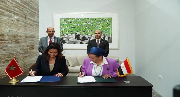 على هامش (COP27).. وزيرة البيئة توقع مذكرة تفاهم مع الجانب المغربي فى مجال حماية البيئة والتنمية المستدامة