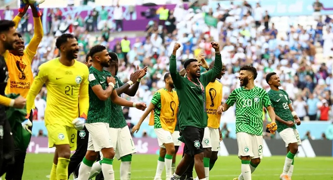 المنتخب السعودي يحقق فوزا تاريخيا على الأرجنتين  في أولى مبارياته بالمونديال