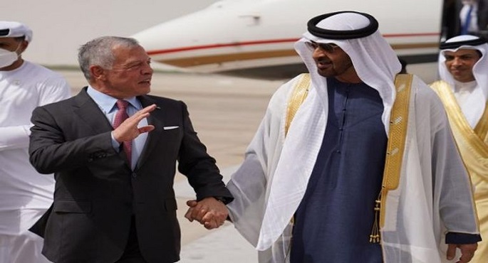 العاهل الأردني يصل الإمارات ومحمد بن زايد في مقدمة مستقبليه