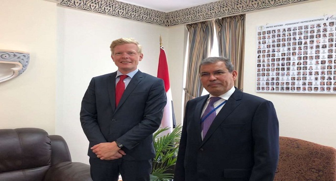 مندوب اليمن الدائم لدى الأمم المتحدة يؤكد حرص قيادة بلاده على جهود المبعوث الأممي