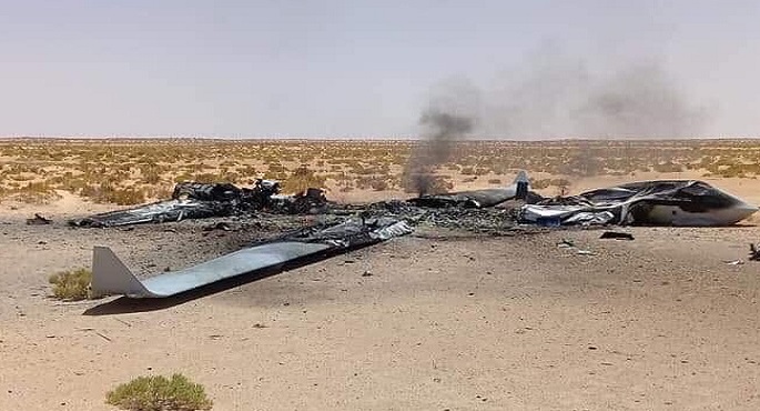 قوات “العمالقة ” تسقط طائرة مسيرة للحوثيين في محافظة شبوة جنوب اليمن