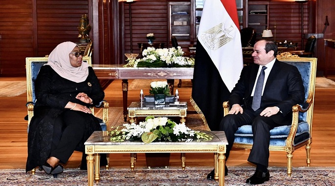 بالصور .. الرئيس السيسى يؤكد حرص مصر على تعزيز العلاقات مع تنزانيا على كافة الأصعدة