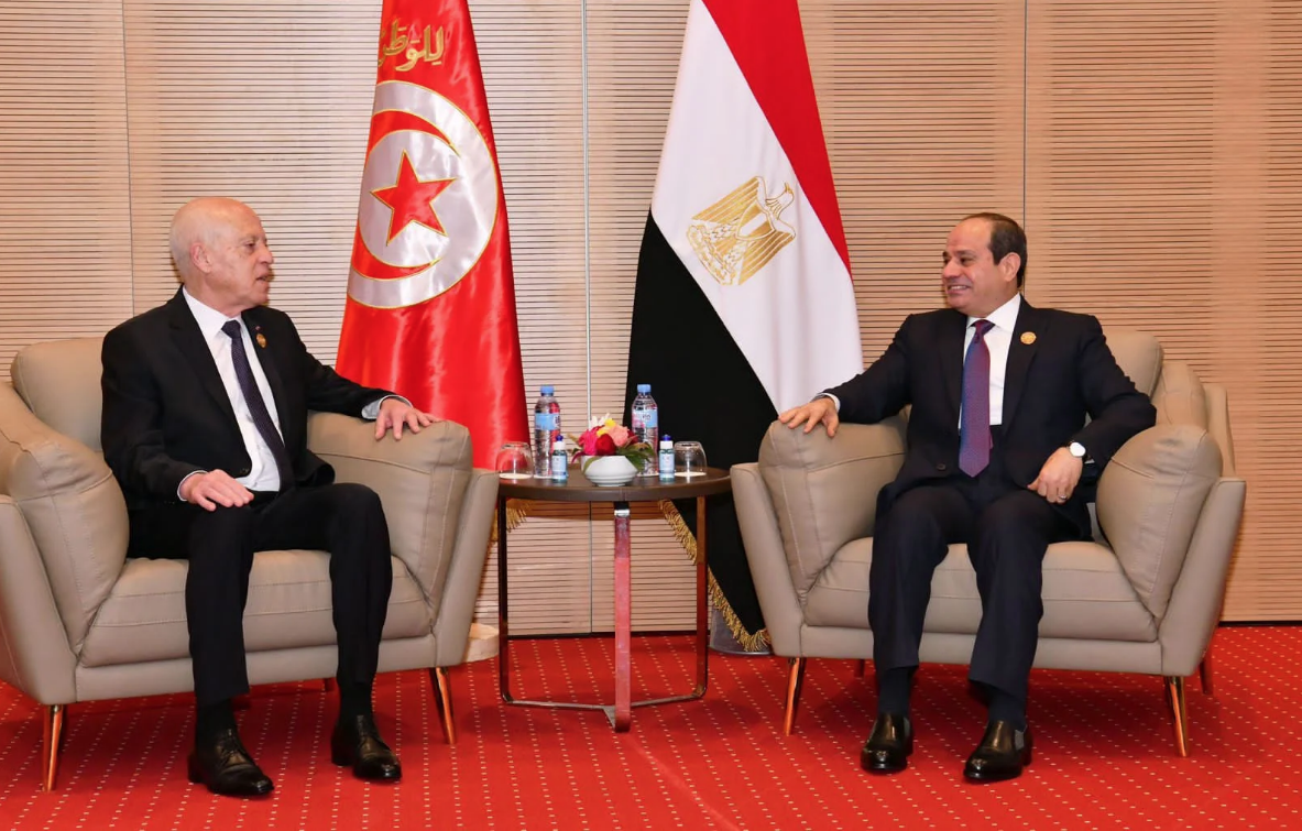 بالصور .. الرئيس السيسي يؤكد للرئيس قيس سعيد دعم مصر لجهود مسيرة التنمية في تونس