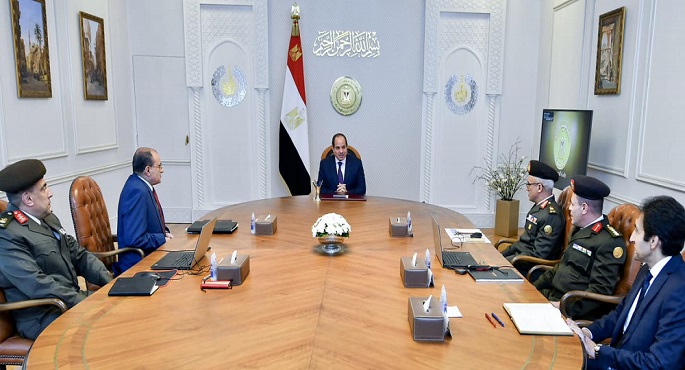 الرئيس السيسي يتابع الموقف الإنشائي لمشروعات الهيئة الهندسية على مستوى الجمهورية