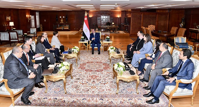 السيسي ومديرة صندوق النقد الدولي يستعرضان أوجه الشراكة والتعاون