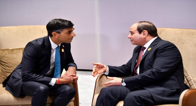 الرئيس السيسي يؤكد تطلع مصر لتعظيم التعاون الثنائي مع بريطانيا خلال الفترة المقبلة