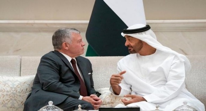 العاهل الأردني ورئيس الإمارات يؤكدان عمق العلاقات بين البلدين