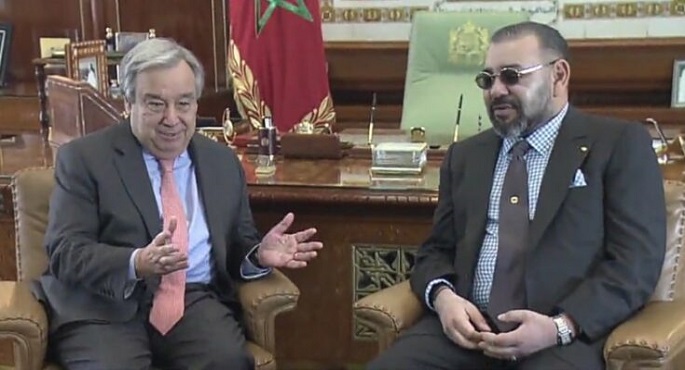 العاهل المغربي يبحث مع جوتيريش  ملف الصحراء الغربية