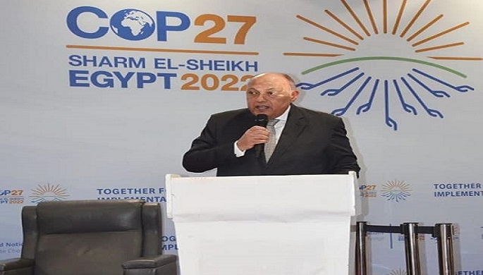 بالصور .. شكري يُشارك في إطلاق مبادرة الرئاسة المصرية لمؤتمر COP 27 حول تغير المناخ واستدامة السلام CRSP