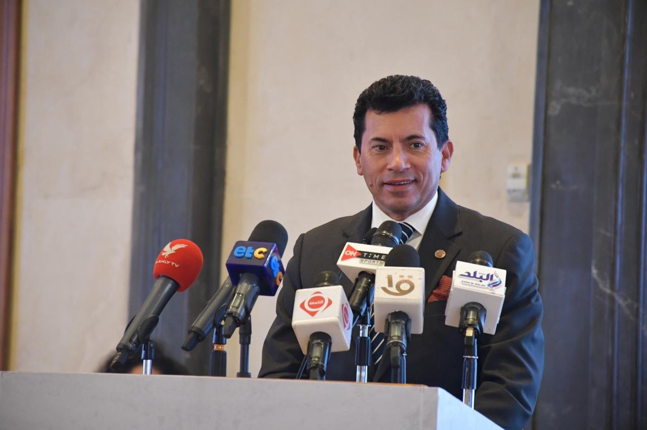 بالصور.. وزير الرياضة يشهد مؤتمر الإعلان عن أول وأكبر أولمبياد للياقة