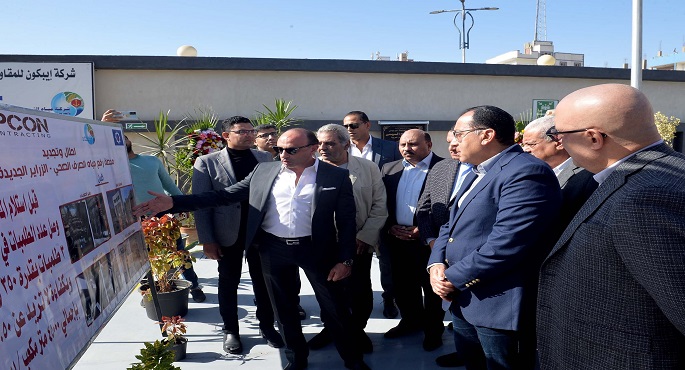 بالصور .. مدبولي يشهد افتتاح أعمال تطوير ورفع كفاءة محطة رفع الصرف الصحي بمنطقة الزراير بالسويس