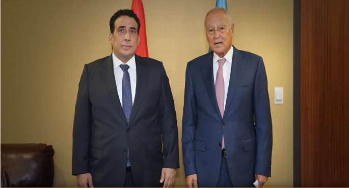 أبو الغيط يؤكد للمنفي استعداد الجامعة العربية لمساعدة ليبيا في كل مسعى جاد يهدف لإجراء الانتخابات وإحلال الاستقرار