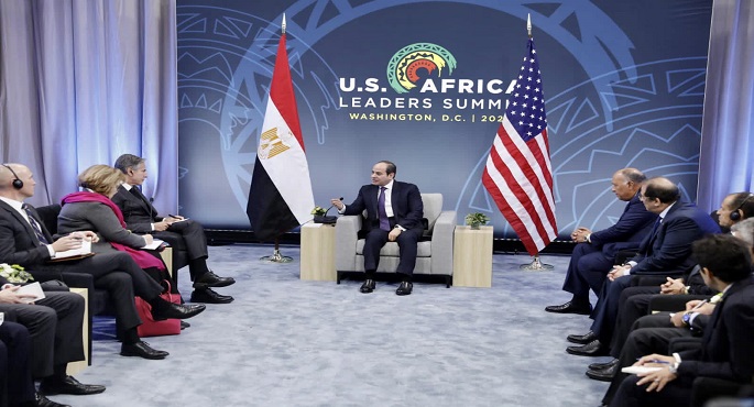 الرئيس السيسي يبحث مع بلينكن سبل تدعيم وتعميق الشراكة الاستراتيجية الممتدة بين البلدين