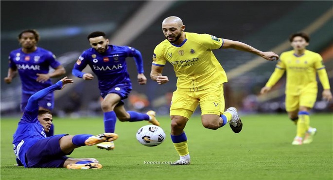 النصر يستضيف الهلال فى ديربي الرياض لحسم صدارة الدورى السعودي
