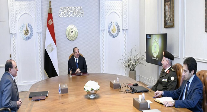 الرئيس السيسي يتابع الموقف التنفيذي والمخطط الزمني لمشروعات الهيئة الهندسية للقوات المسلحة على مستوى الجمهورية