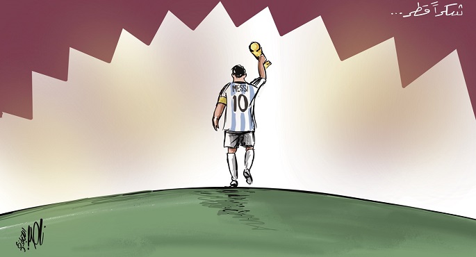 ميسى يتوج بكأس العالم في قطر