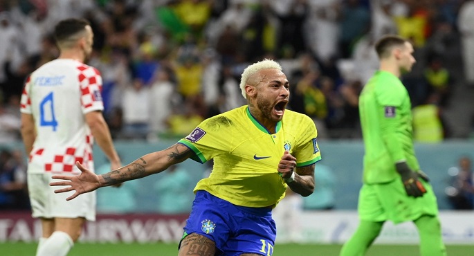 برصيد 77 هدفا.. نيمار يعادل رقم بيليه ويودع كأس العالم بالدموع