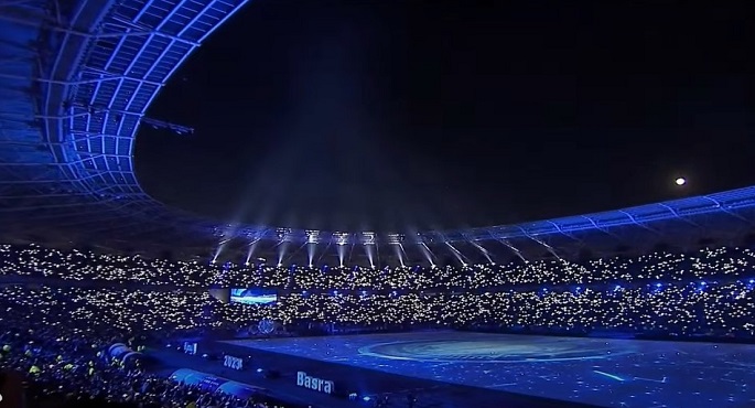 بالصور.. انطلاق حفل افتتاح “خليجي 25” بالبصرة بحضور رسمي وجماهيري