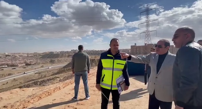 بالفيديو.. الرئيس السيسي يتفقد أعمال التطوير الشامل لهضبة المقطم