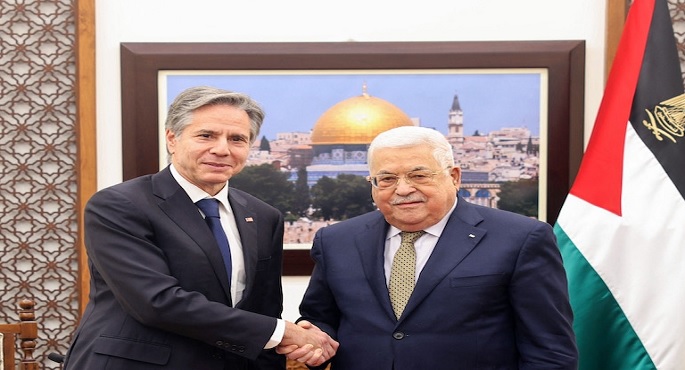 عقب لقائه وزير الخارجية الأمريكي .. محمود عباس: الشعب الفلسطيني لن يقبل باستمرار الاحتلال الإسرائيلي للأبد