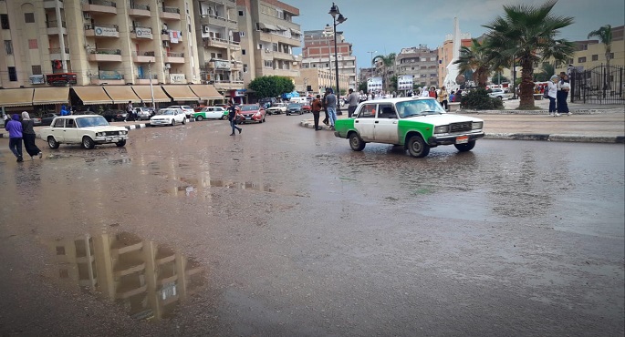 أمطار غزيرة على البحيرة وكفرالشيخ ورفع درجة الاستعداد لمواجهة سوء الطقس