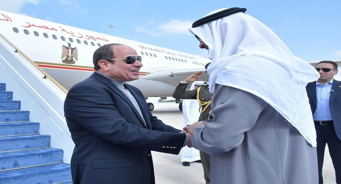 الرئيس السيسي يصل الإمارات للمشاركة في قمة أبو ظبي
