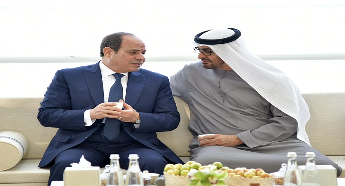 الرئيس السيسي والشيخ محمد بن زايد يشاركان في “مجلس قصر البحر” في أبوظبي