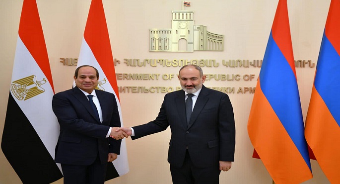 بالصور.. الرئيس السيسي يبحث مع رئيس الوزراء الأرميني سبل التعاون بين البلدين