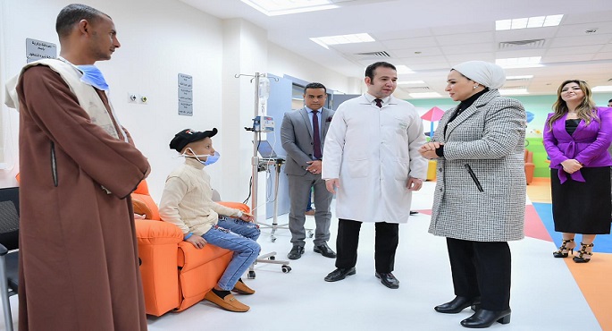 بالصور.. قرينة الرئيس: سعدت بزيارة مستشفى شفاء الأورمان لعلاج سرطان الأطفال