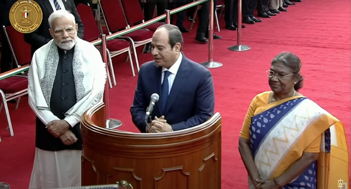 بالفيديو .. الرئيس السيسي يؤكد عزم مصر والهند على الارتقاء بعلاقاتهما الثنائية إلى مرحلة الشراكة الاستراتيجية