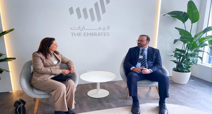 بالصور.. وزيرة التخطيط تلتقي وزير شئون مجلس الوزراء الإماراتي