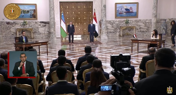 الرئيس السيسي ورئيس أوزبكستان يشهدان مراسم التوقيع على عدد من مذكرات التفاهم بين البلدين