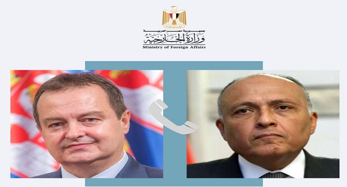 وزير الخارجية يتلقى اتصالا من وزير خارجية صربيا