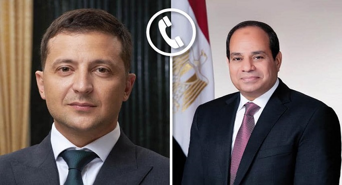 خلال اتصال مع زيلينسكي.. الرئيس السيسي يؤكد دعم مصر لجميع المساعي الهادفة إلى تهدئة الأوضاع في أوكرانيا