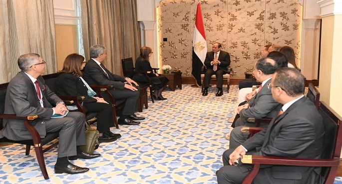 بالصور .. خلال لقائه نجلاء بودن .. الرئيس السيسي يؤكد دعم جهود التنمية والإصلاح في تونس ويبدي الاستعداد لنقل التجربة المصرية إليها