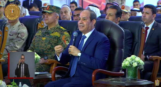 بالفيديو .. السيسي : حريصون على تحقيق الأمن والأمان لأهالي سيناء .. ونتحرك للتنمية والإعمار