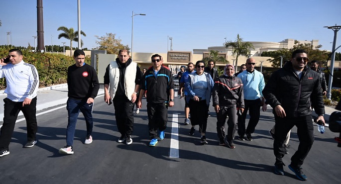 بالصور.. وزير الرياضة يقود ماراثون رياضي ضمن فعاليات المعرض والمؤتمر الرياضي الدولي “سبورتس إكسبو”