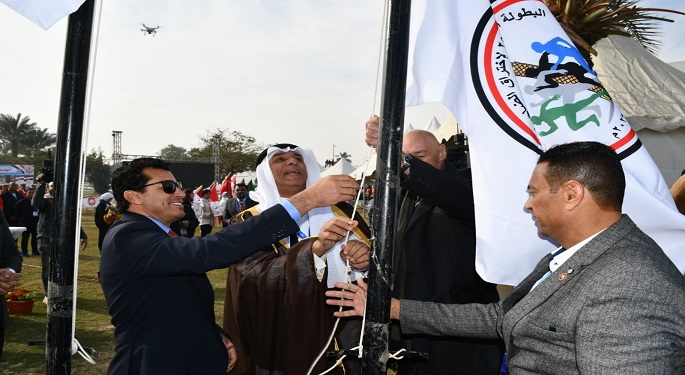بالصور.. وزير الشباب والرياضة يفتتح البطولة العربية لاختراق الضاحية