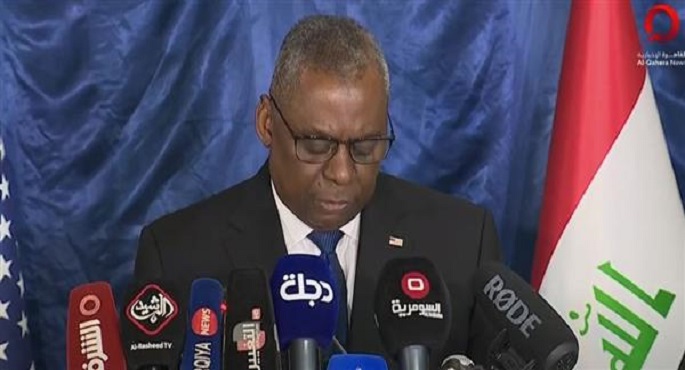 وزير الدفاع الأمريكي يؤكد التزام بلاده بالدفاع عن أمن العراق