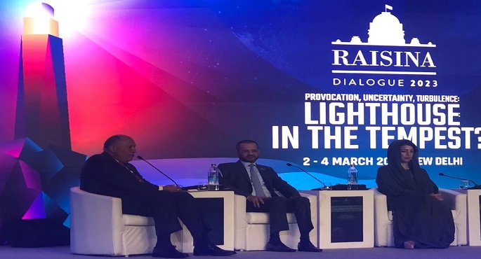 بالصور .. وزير الخارجية يشارك في جلسة حوارية خلال مؤتمر حوار “رايسينا” بالهند