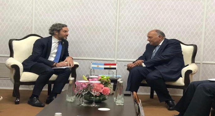 بالصور .. شكري يلتقي مع وزير خارجية الأرجنتين على هامش اجتماعات وزراء خارجية مجموعة العشرين