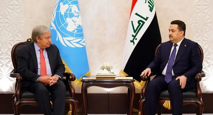 جوتيريش يؤكد من بغداد على دعم المجتمع الدولي للعراق