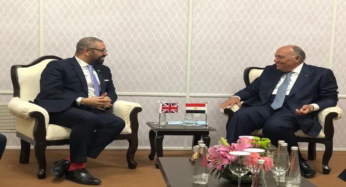 بالصور.. شكري يلتقي مع نظيره البريطاني على هامش اجتماعات وزراء خارجية مجموعة العشرين